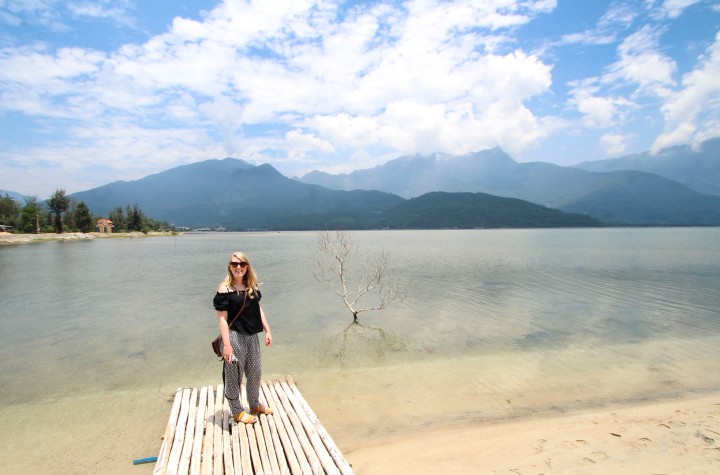 Nicola at Lang Co Lagoon, Vietnam