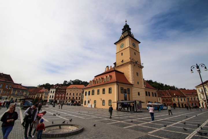 The Town Square in Brasov, Romania