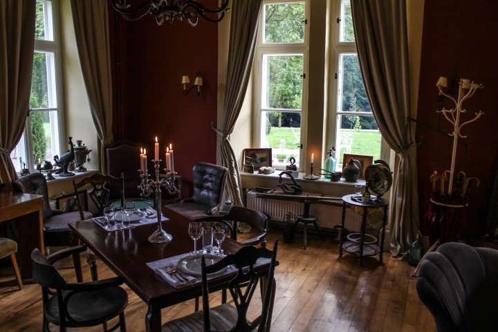 The beautoufl dining room at Zabola Estate, Romania